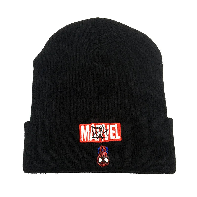 3 uds Anime nuevo Spiderman Otoño Invierno niños sombrero bufanda guantes dibujos animados cálido gorro de punto niño niña gorra 3-8Y regalos para niños