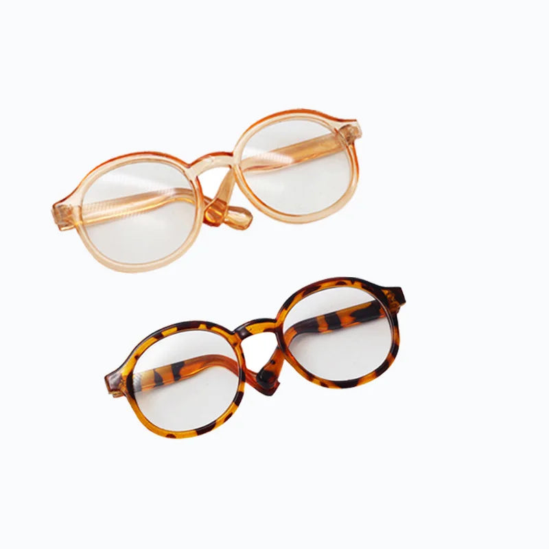 Accesorio de gafas de muñeca de 6,5 cm/9 cm para muñeca BDJ Labubu MSD SD gafas de sol de muñeca EXO de felpa 2 unids/lote