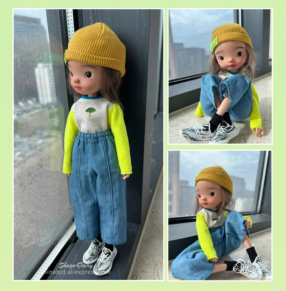 Shuga Fairy Miao 2 1/6 muñeca Bjd cabeza grande y extremidades pequeñas imagen de dibujos animados muñeca articulada móvil de resina