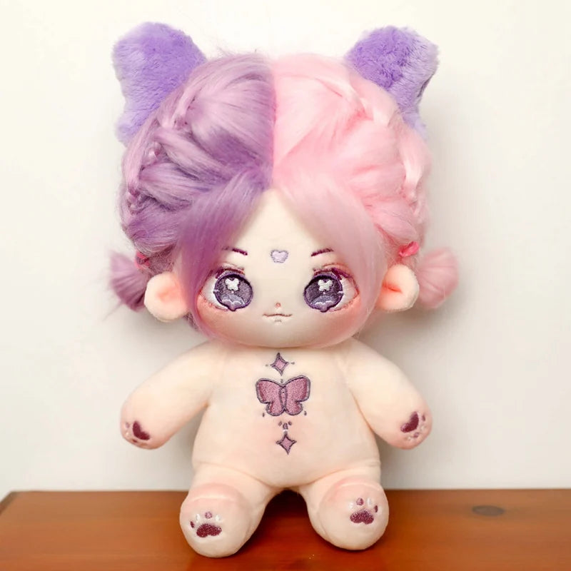 Muñeco de peluche de algodón Kawaii de 20cm, figura de superestrella rellena de ídolo, muñeco de doce constelaciones que puede cambiar ropa, regalo