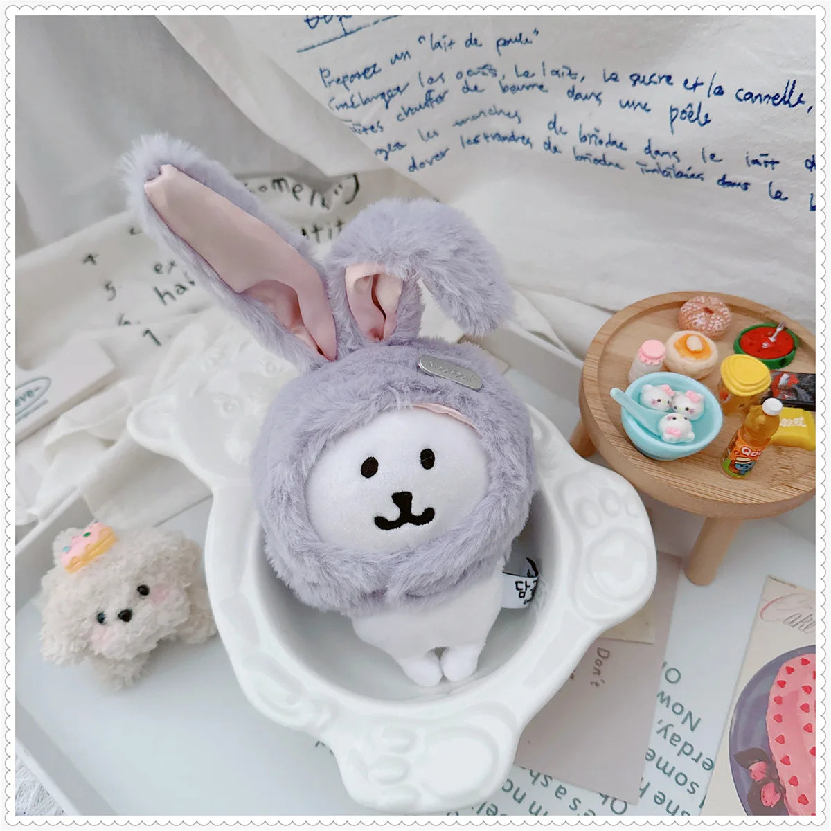 Bonita muñeca de algodón con orejas de conejo, sombrero para muñeca con cuerpo de estrella de 10/15/17cm, sombrero de felpa, accesorios de vestir, juguete DIY