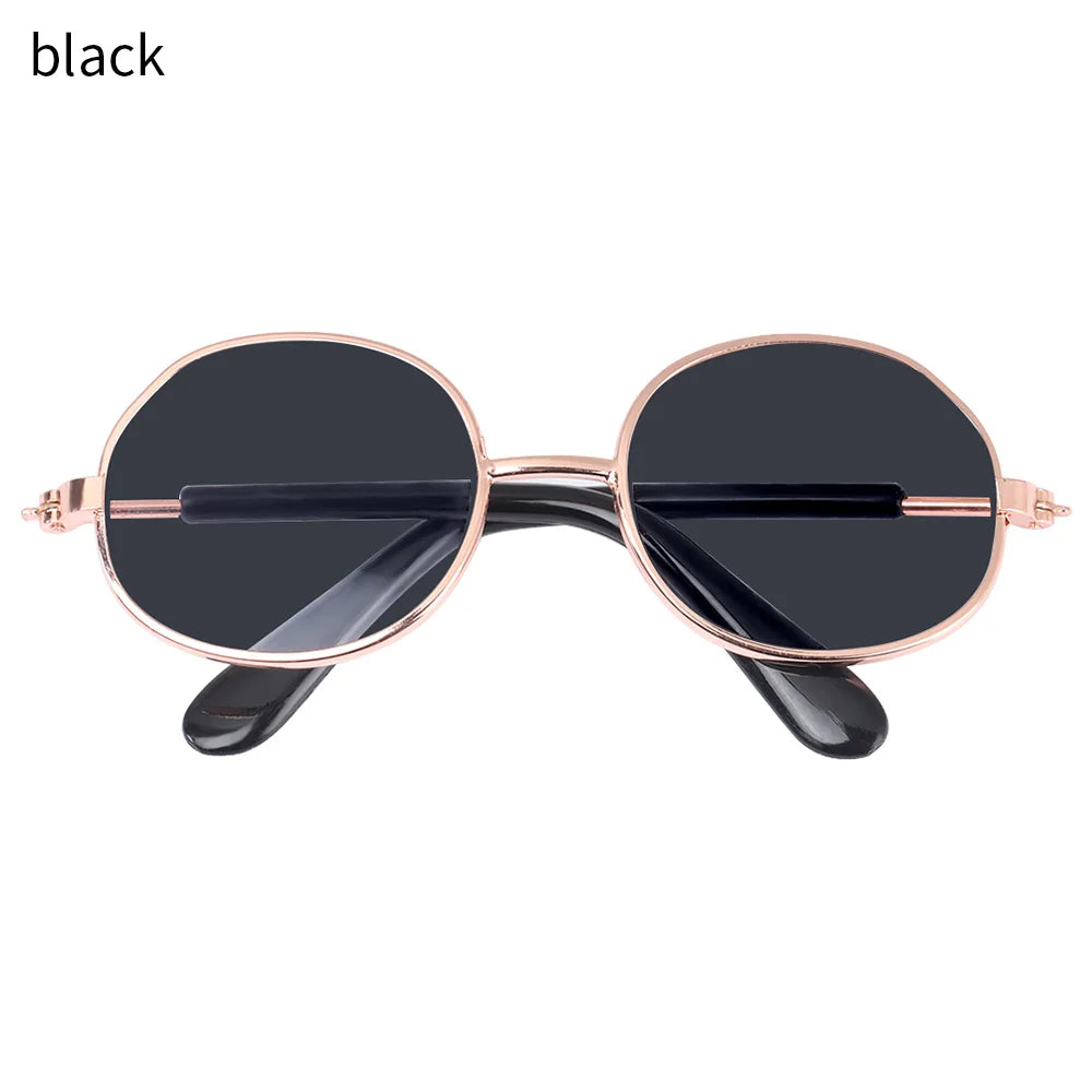 Gafas de sol en miniatura para muñeca Blythe, anteojos con montura de Metal, accesorios para muñecas Blythe, accesorio para gafas de felpa, 8,5 cm