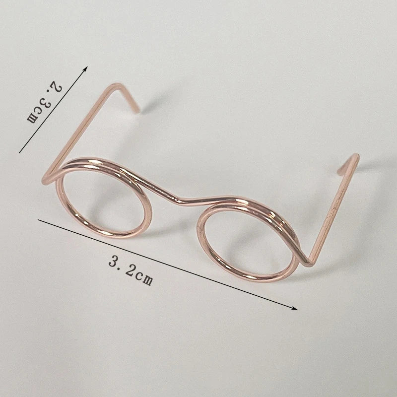 5 uds. De bonitas gafas redondas para muñecas, montura para Bjd, gafas de juguete de peluche a la moda, accesorios DIY, juguetes de vestir para niñas