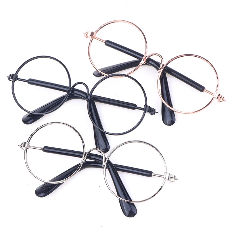 Accesorios de vestir para muñecas DIY, gafas para muñecas EXO de 20cm de alta calidad, montura redonda de 3 colores, gafas sin lentes, gafas en miniatura de juguete