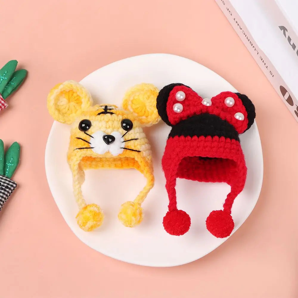 Sombrero de casa de muñecas a escala 1/12 para niños, decoración de casa de muñecas de animales bonitos, juguetes, regalo de cumpleaños, accesorios de muñeca, escena en miniatura