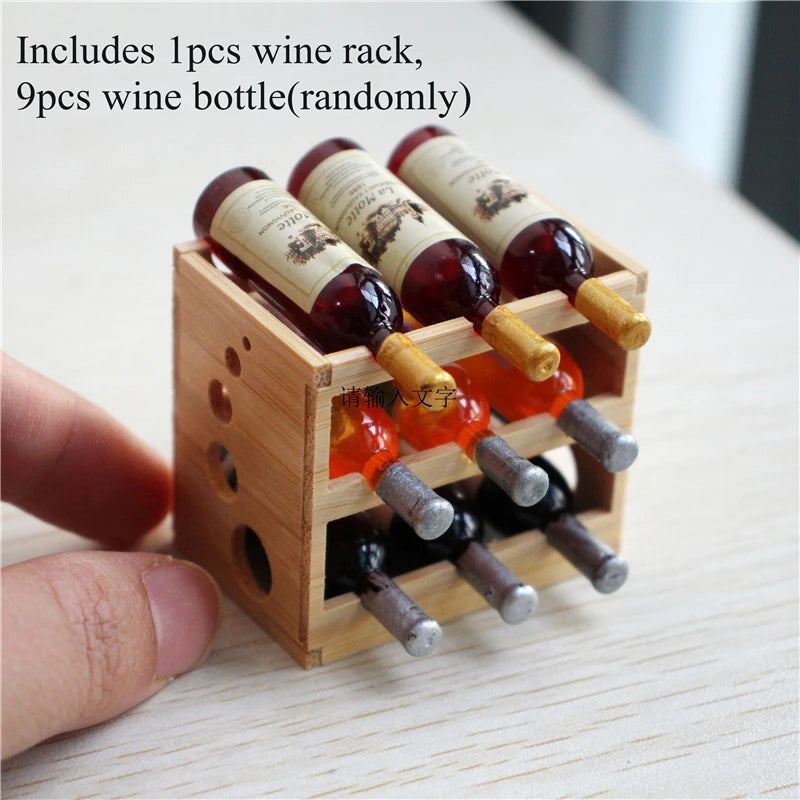 Estante clásico para copas de vino tinto, casa de muñecas en miniatura a escala 1:6, accesorios para muñecas Blyth BJD, juguete