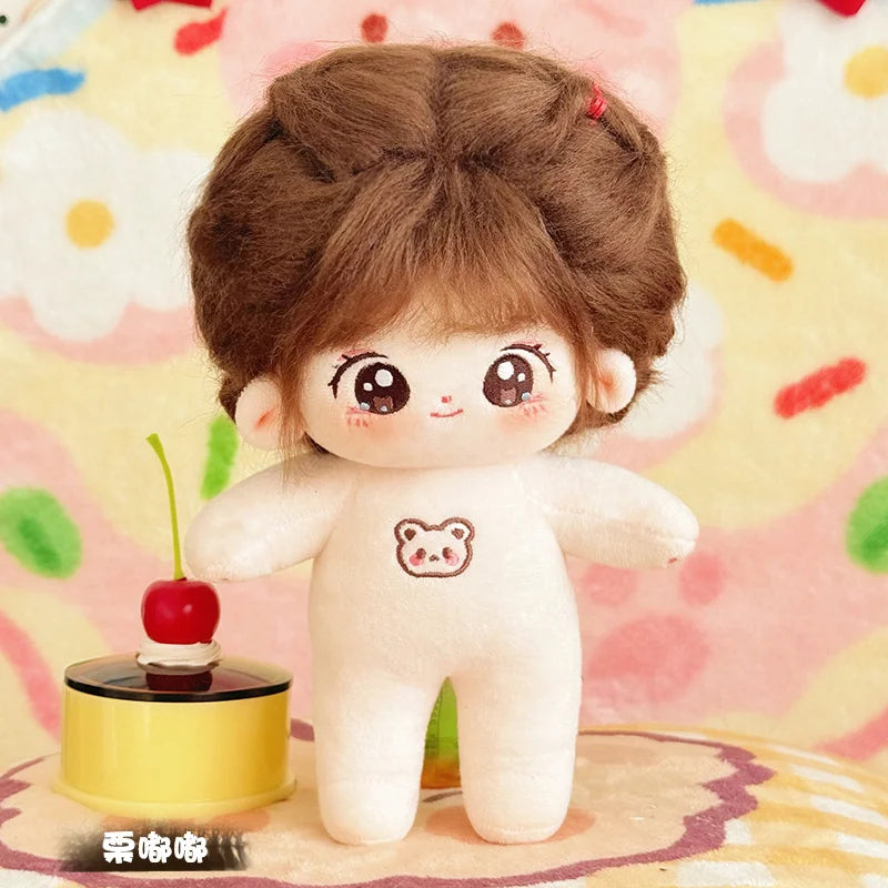 Muñeco de peluche de algodón Kawaii de 20cm, figura de superestrella rellena de ídolo, muñeco de doce constelaciones que puede cambiar ropa, regalo