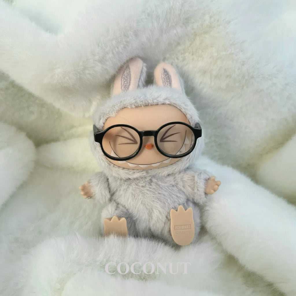 Para gafas Labubu de algodón/Ropa de 10/15cm, bonitas gafas de plástico, mano de obra delicada para muñecas, accesorios para gafas de juguete