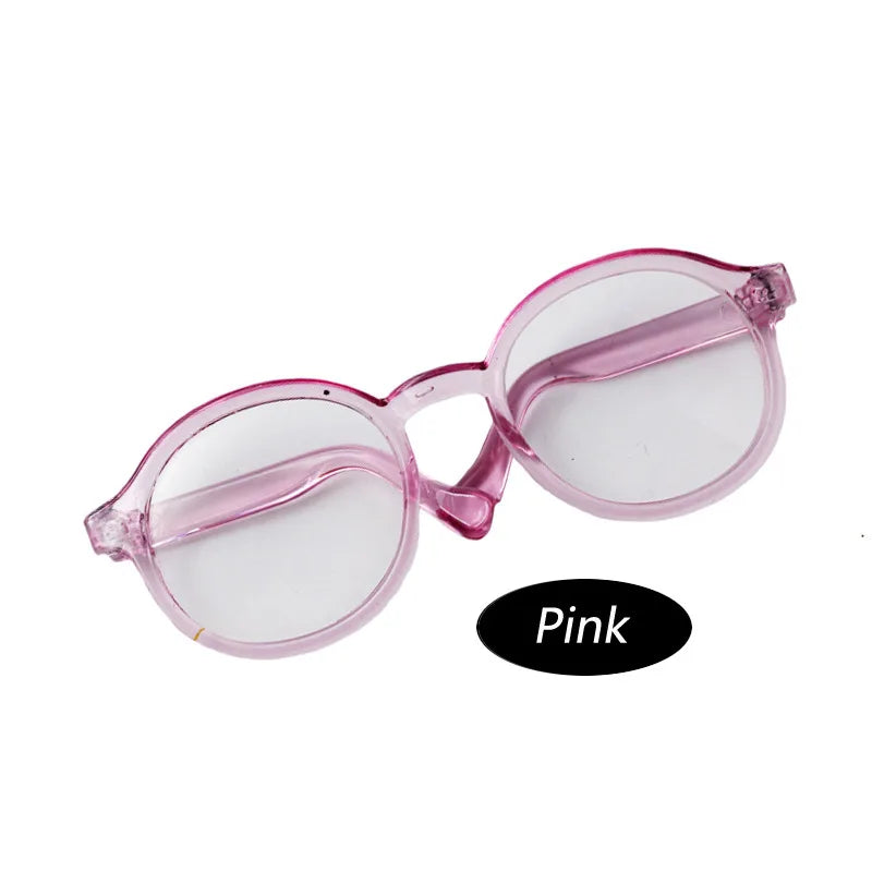 Accesorio de ropa para muñeca, gafas de plástico transparentes de 9cm para muñeca BDJ, Labubu MSD SD, gafas de sol de muñeca EXO de felpa, 1 Uds.