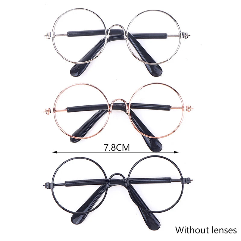 Accesorios de vestir para muñecas DIY, gafas para muñecas EXO de 20cm de alta calidad, montura redonda de 3 colores, gafas sin lentes, gafas en miniatura de juguete