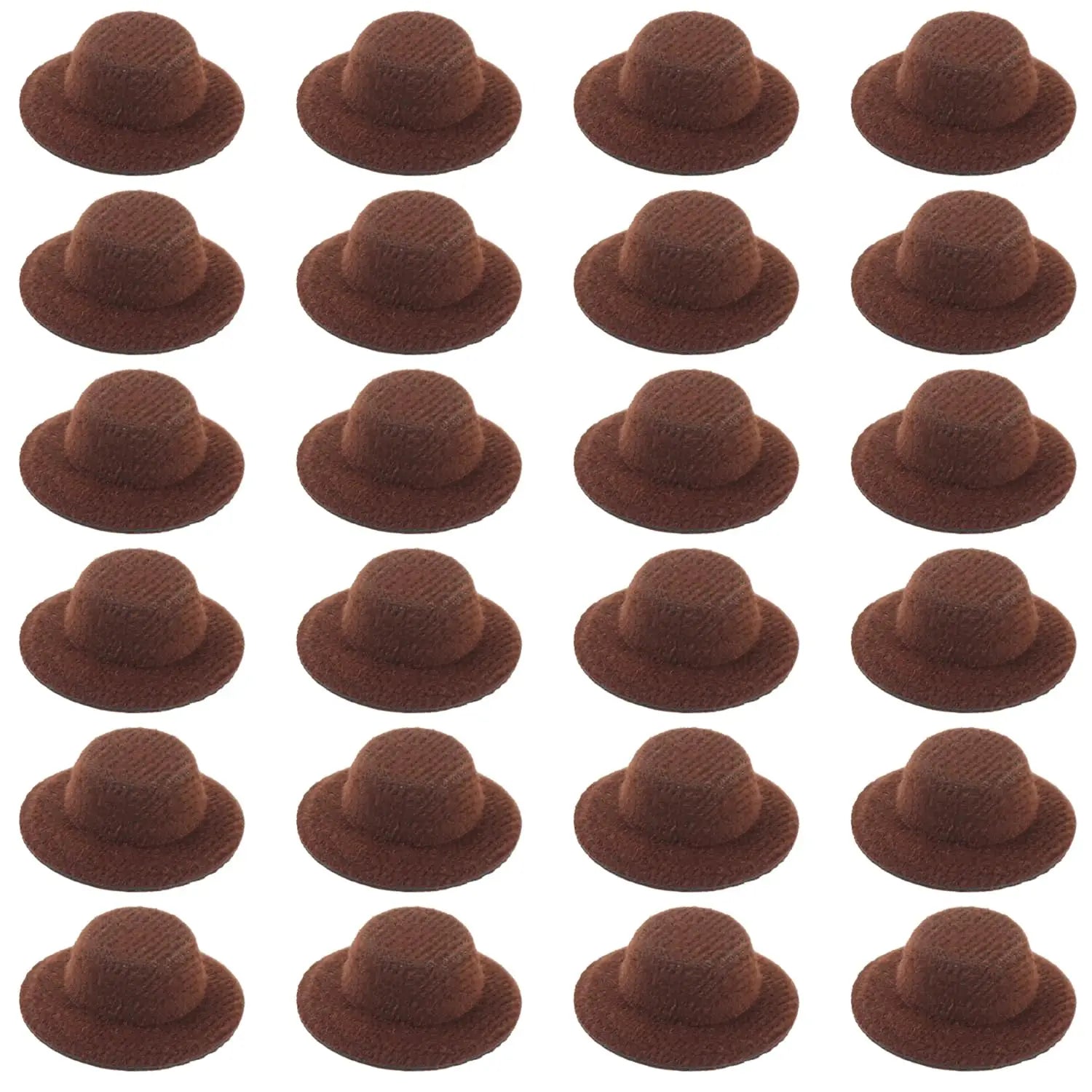 6/12/24 Uds Mini sombrero de copa pequeños sombreros formales en miniatura fieltro para manualidades accesorios para muñecas adornos para fiesta de Navidad 1,6"