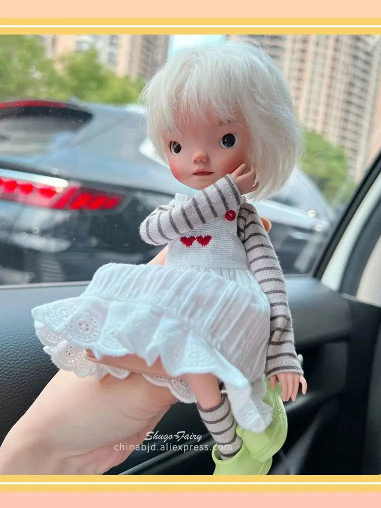 Shuga Fairy Miao 2 1/6 muñeca Bjd cabeza grande y extremidades pequeñas imagen de dibujos animados muñeca articulada móvil de resina