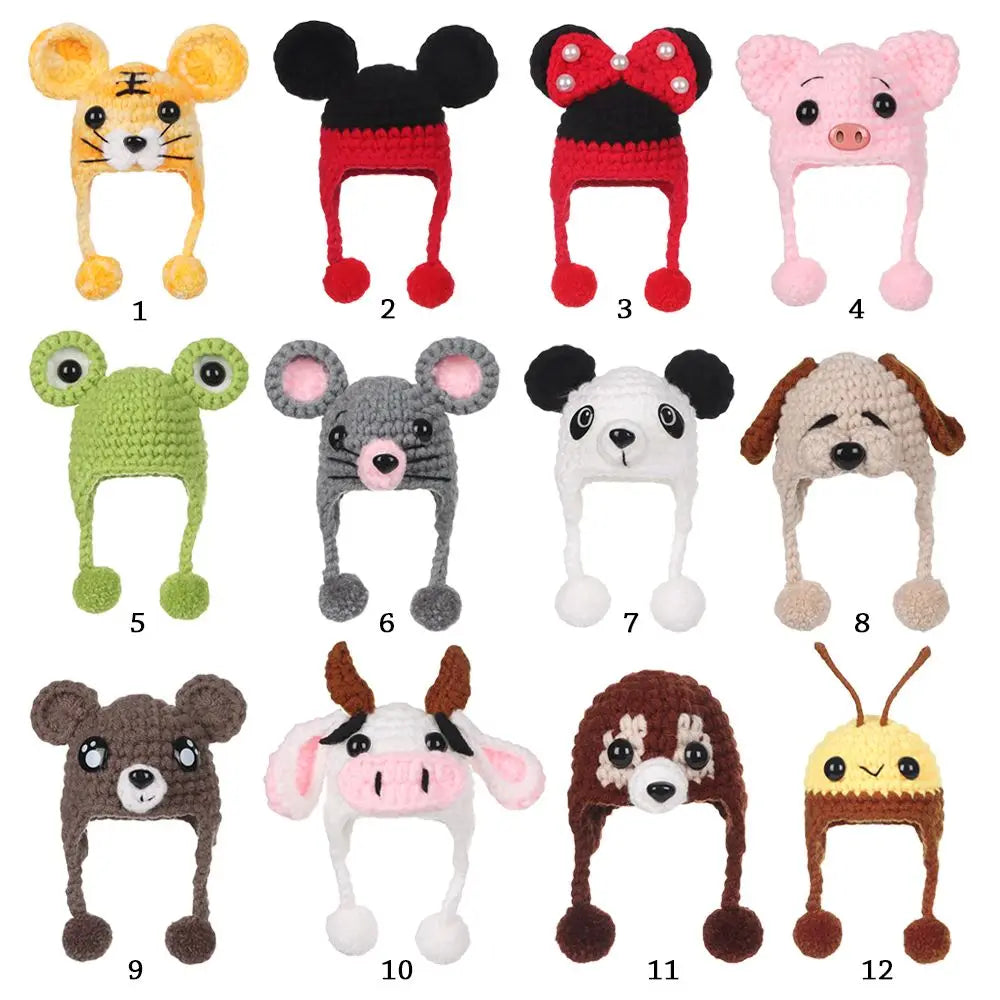 Sombrero de casa de muñecas a escala 1/12 para niños, decoración de casa de muñecas de animales bonitos, juguetes, regalo de cumpleaños, accesorios de muñeca, escena en miniatura