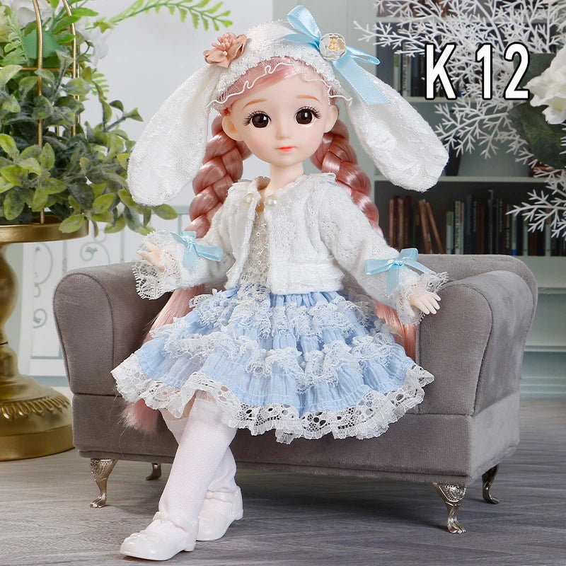 Muñecas Bjd de 30cm, conjunto completo de princesa, Anime Bjd 1/6 con ropa, 23 articulaciones, cuerpo móvil, ojos 3D, vestido para niñas, regalos de cumpleaños, Juguetes