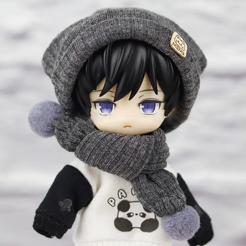 Sombrero de punto de animales para muñecas Obitsu11 1/11, sombrero de muñeca BJD de 12 a 16cm, decoraciones para casa de muñecas, 1/12