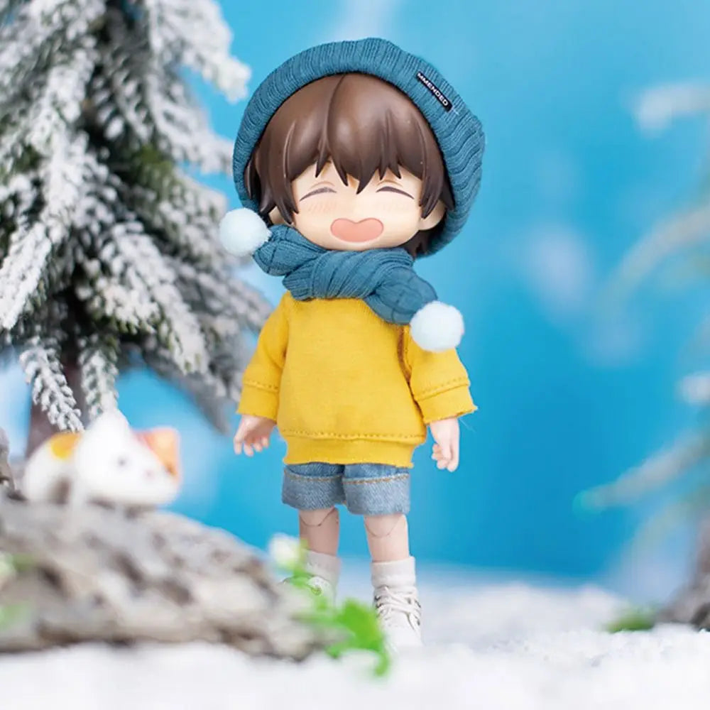 Sombrero de punto de animales para muñecas Obitsu11 1/11, sombrero de muñeca BJD de 12 a 16cm, decoraciones para casa de muñecas, 1/12