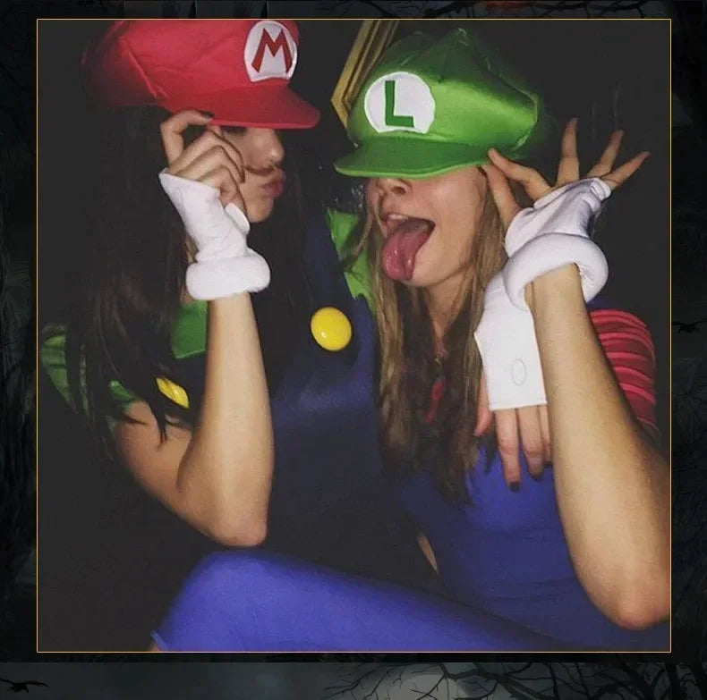 Gorro de dibujos animados Super Mario Bros para adultos y niños, juego de Luigi Bors, Cosplay, rojo, verde, regalo