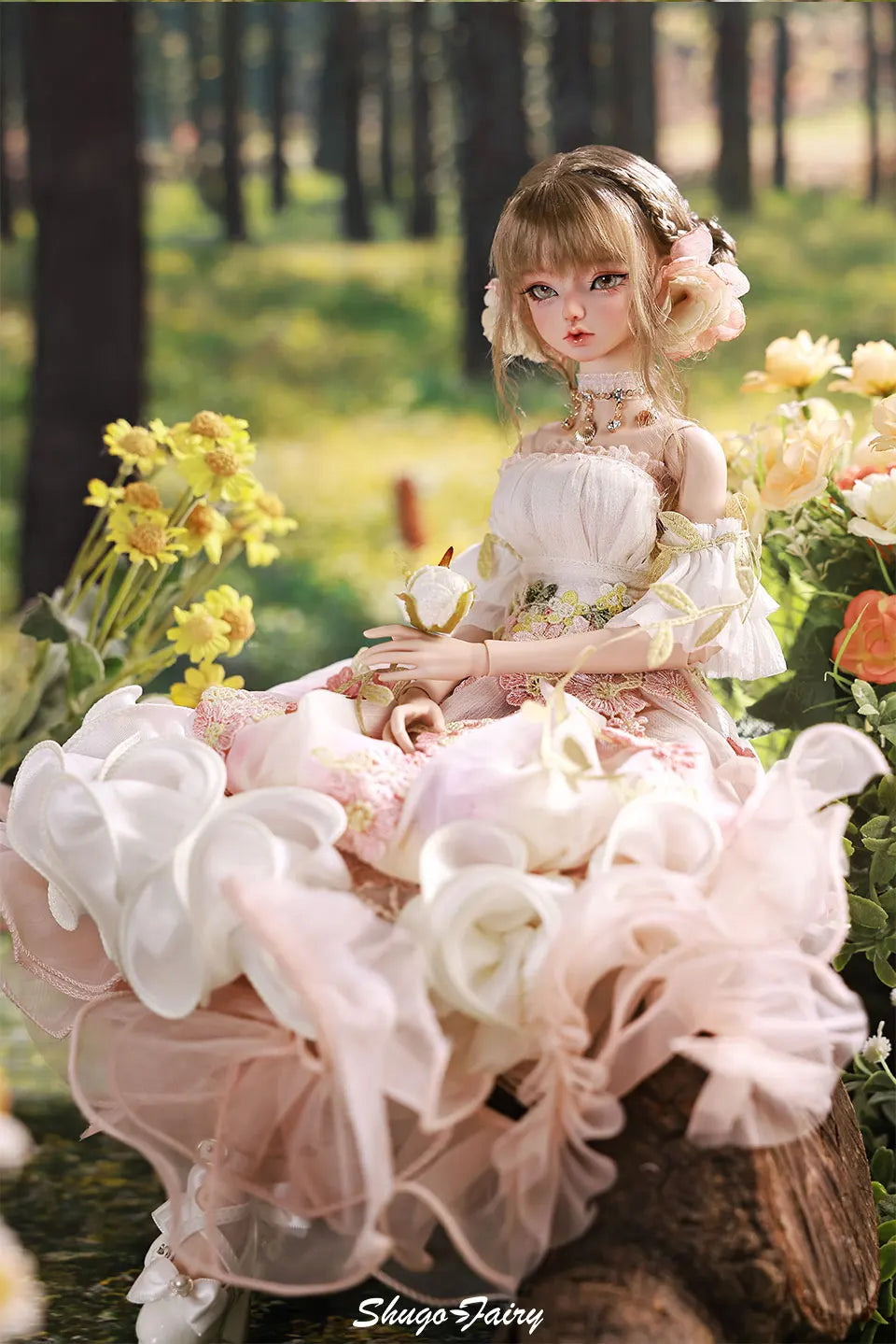 Muñeca Sakina Bjd 1/4, medusas de flores Bariy, juguetes de fantasía, muñecas articuladas con bolas de resina, conjunto completo de colección de arte, regalo Shugafairy para niña