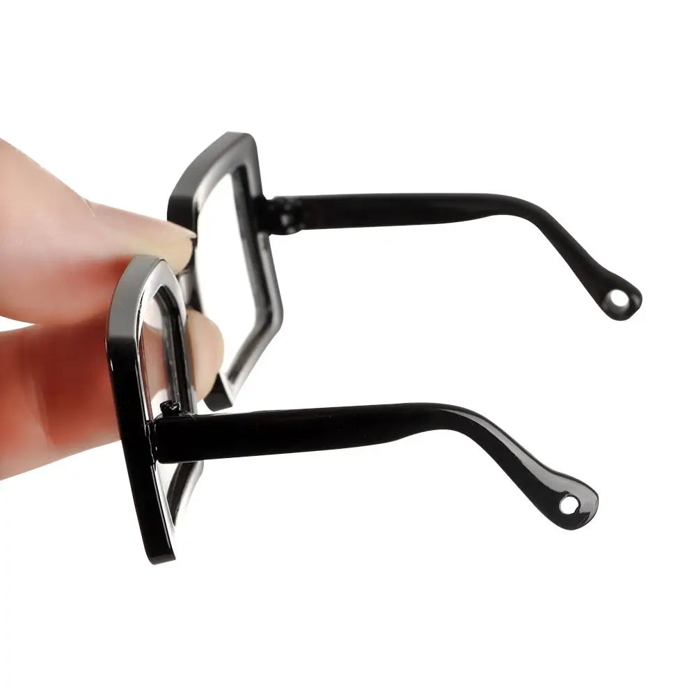 Gafas de sol en miniatura para muñeca Blythe, lentes con montura cuadrada para mascotas, accesorios para muñecas de peluche, accesorio nuevo, 9cm