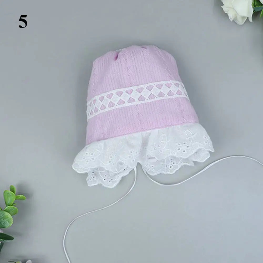 Sombrero de muñeca de 20CM, bonito sombrero en miniatura de princesa de encaje, gorro de dormir, gorro suave para muñecas Idol, accesorios, accesorios de fotografía, juguetes para niños
