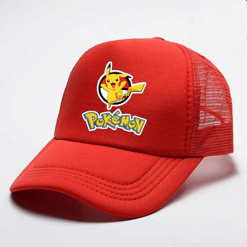 Gorras de béisbol de Pokémon Pikachu para niños, sombrero de malla de verano, deportes al aire libre, gorras de béisbol, regalo de fiesta, juguete, nuevo Anime