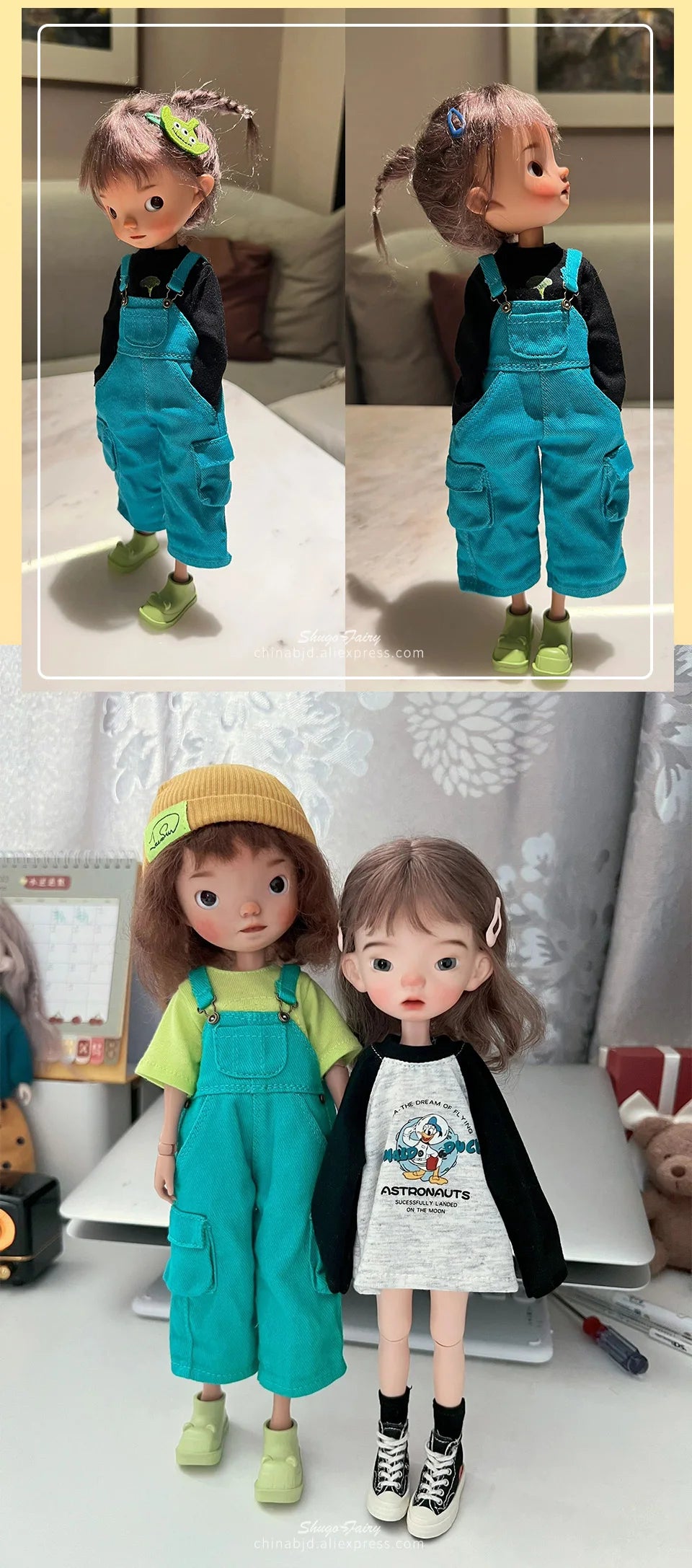 Shuga Fairy Miao 2 1/6 muñeca Bjd cabeza grande y extremidades pequeñas imagen de dibujos animados muñeca articulada móvil de resina