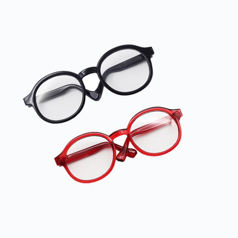 Accesorio de gafas de muñeca de 6,5 cm/9 cm para muñeca BDJ Labubu MSD SD gafas de sol de muñeca EXO de felpa 2 unids/lote