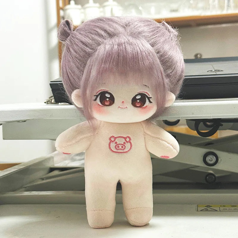 Muñeco de peluche de algodón Kawaii de 20cm, figura de superestrella rellena de ídolo, muñeco de doce constelaciones que puede cambiar ropa, regalo