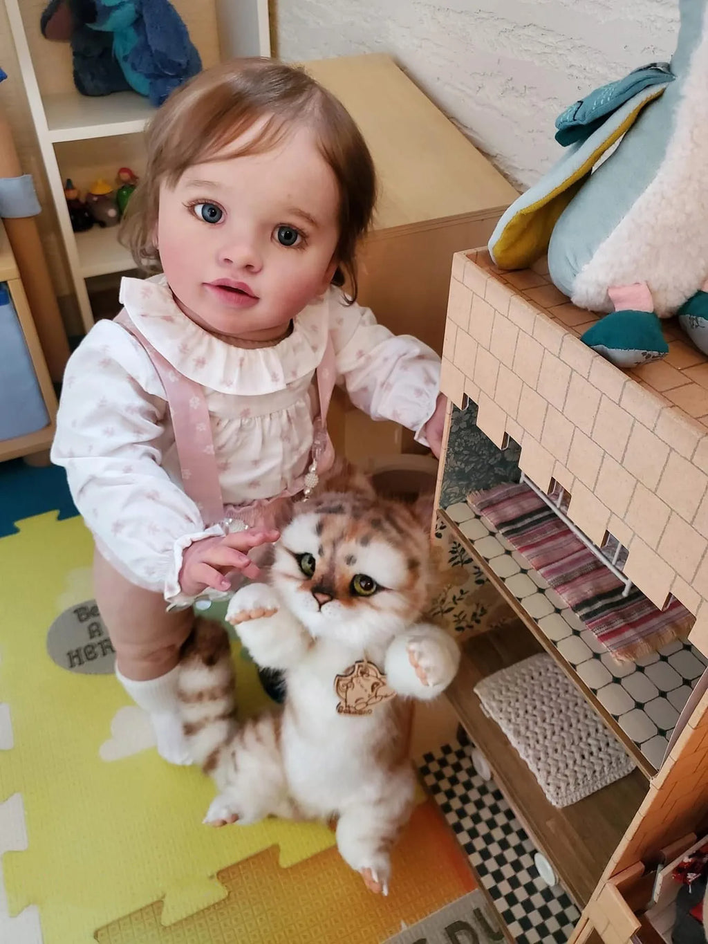 NPK-Muñeca terminada de 66CM Pippa ya pintada, niño Reborn, enorme tamaño de bebé, Popular, realista, tacto suave, arte de la piel 3D