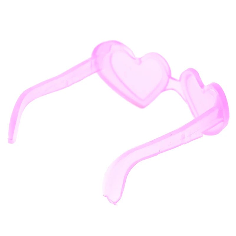 10 Uds. Accesorios para muñecas, Mini gafas de plástico con forma de corazón para muñecas 1/6, casa de muñecas, juguete para niños, gafas de fiesta
