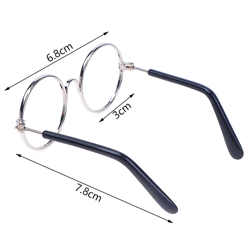 Accesorios de vestir para muñecas DIY, gafas para muñecas EXO de 20cm de alta calidad, montura redonda de 3 colores, gafas sin lentes, gafas en miniatura de juguete