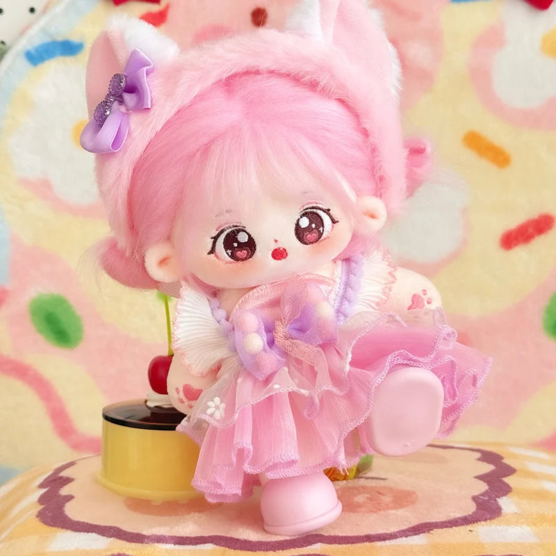 Muñeco de peluche de algodón Kawaii de 20cm, figura de superestrella rellena de ídolo, muñeco de doce constelaciones que puede cambiar ropa, regalo