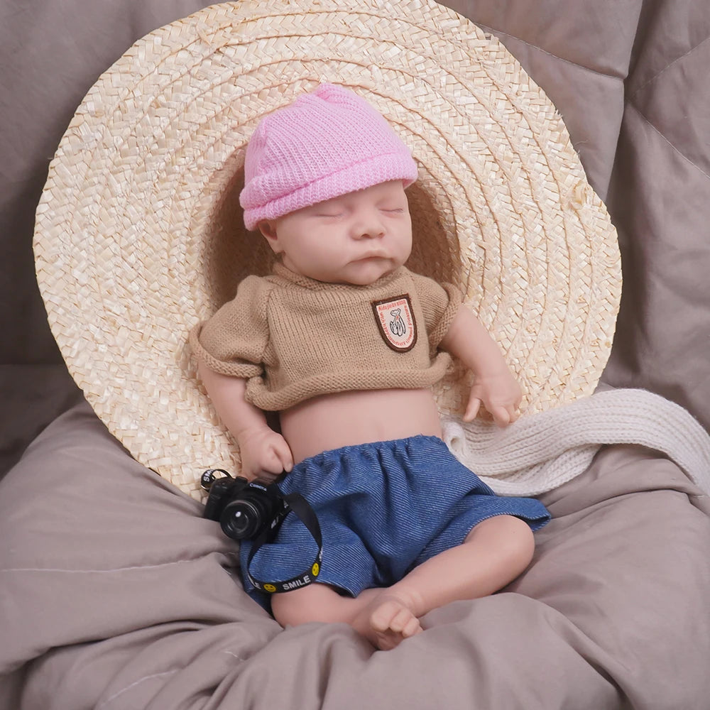 Muñeca de reencarnación de niño de silicona de 17,72 pulgadas con tacto suave y muñeca de diseño realista, juguete para regalo 🎁