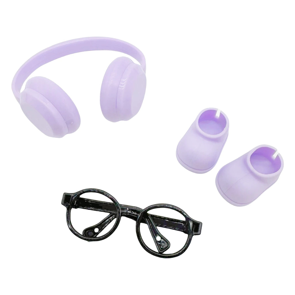Adecuado para muñeca Labubu, accesorios de ropa, Mini gafas, zapatos, auriculares V1 V2 V3, accesorios DIY, juguetes para niños, regalos